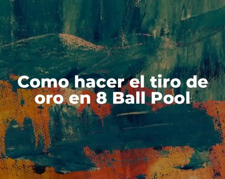 Como hacer el tiro de oro en 8 Ball Pool