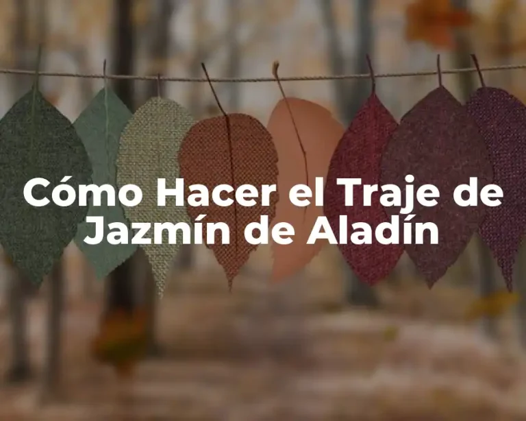 Cómo Hacer el Traje de Jazmín de Aladín