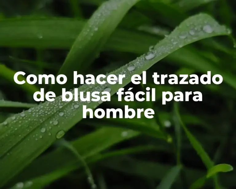 Como hacer el trazado de blusa fácil para hombre
