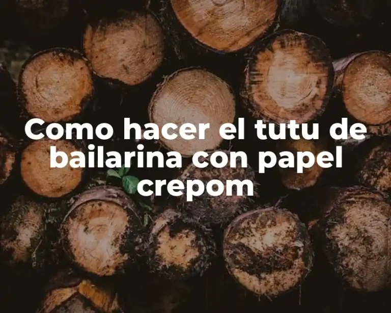 Como hacer el tutu de bailarina con papel crepom