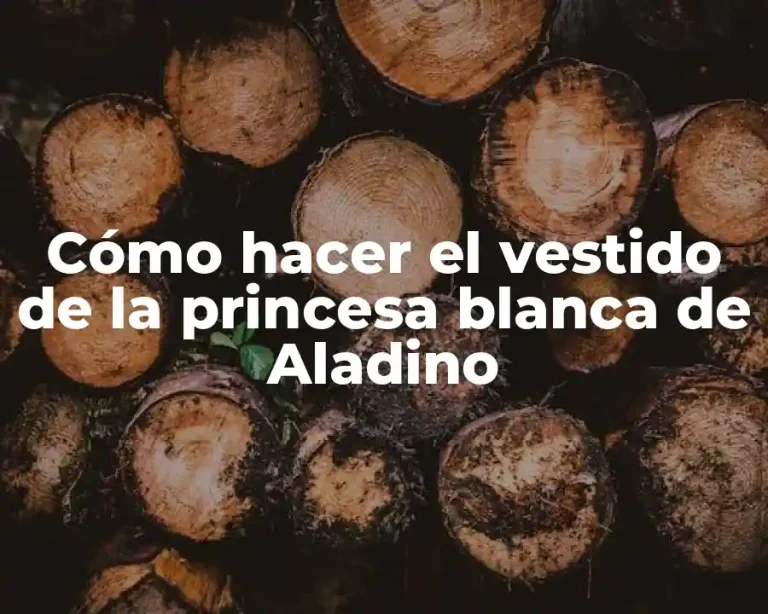 Cómo hacer el vestido de la princesa blanca de Aladino
