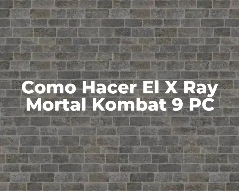 Como Hacer El X Ray Mortal Kombat 9 PC