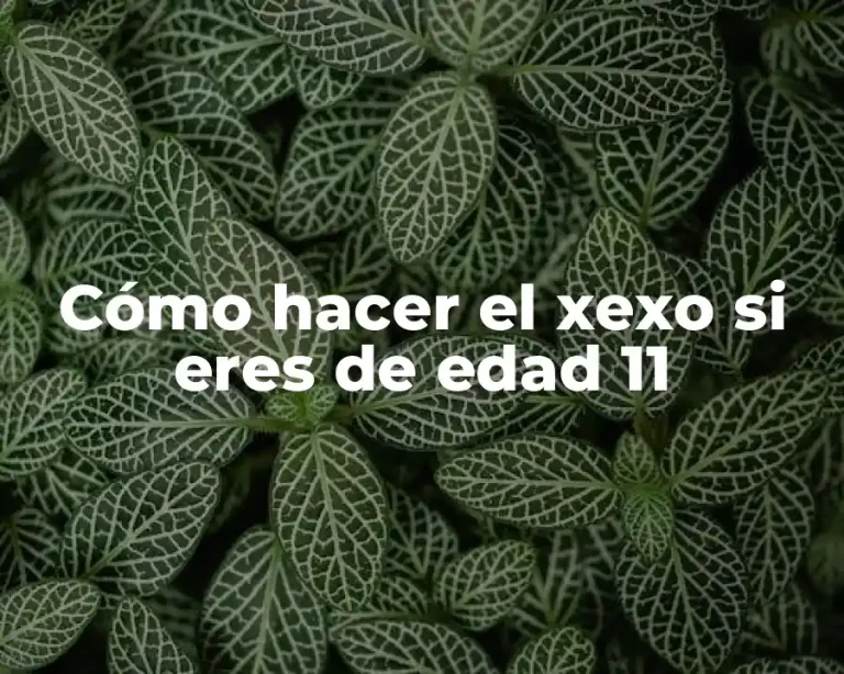 Cómo hacer el xexo si eres de edad 11