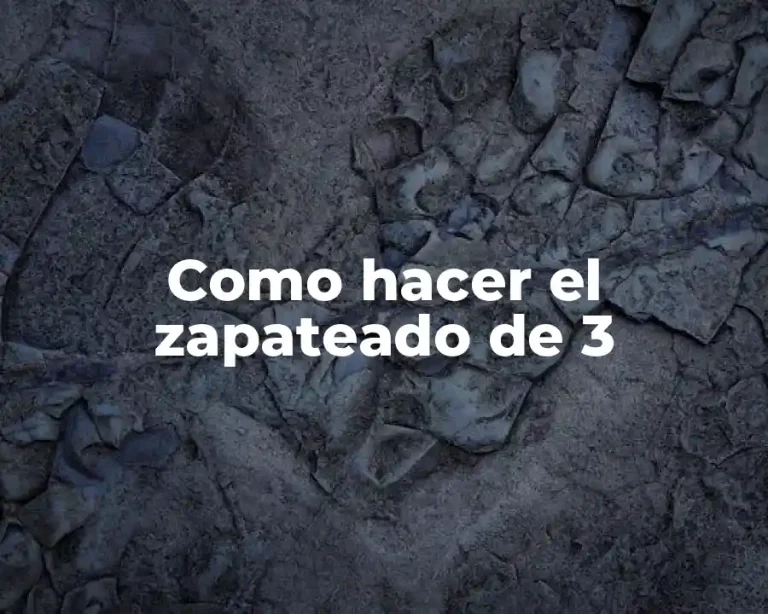 Como hacer el zapateado de 3