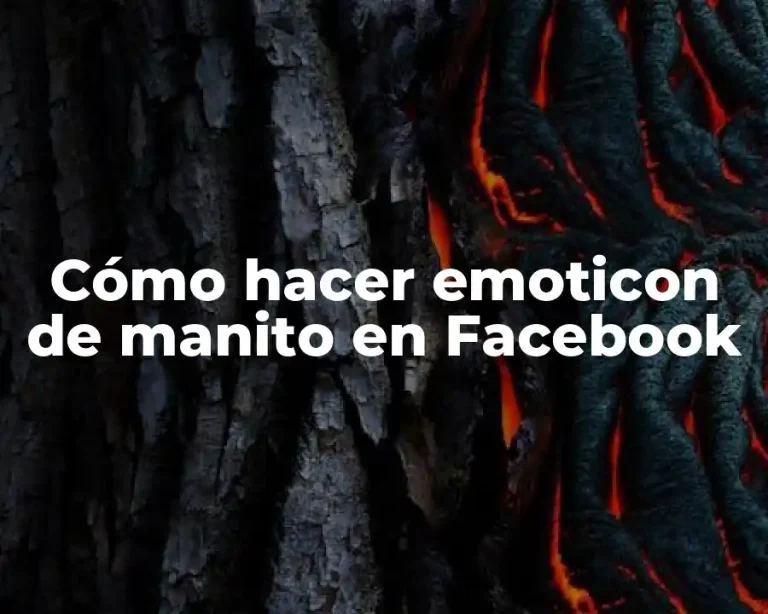 Cómo hacer emoticon de manito en Facebook