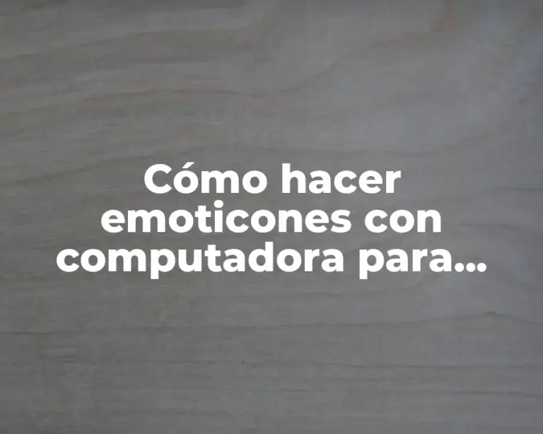 Cómo hacer emoticones con computadora para Facebook