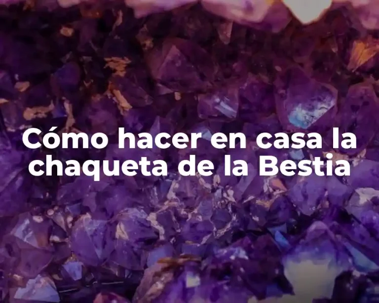 Cómo hacer en casa la chaqueta de la Bestia