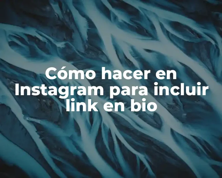 Cómo hacer en Instagram para incluir link en bio