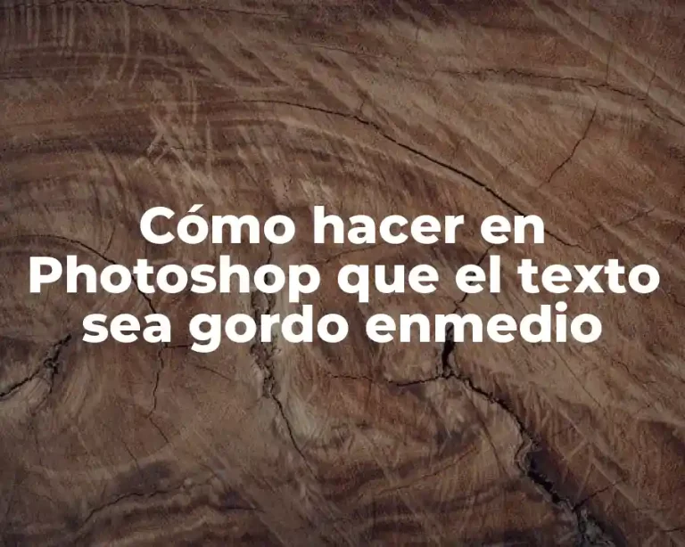 Cómo hacer en Photoshop que el texto sea gordo enmedio