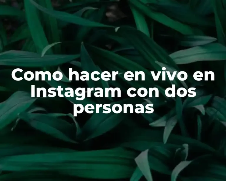 Como hacer en vivo en Instagram con dos personas