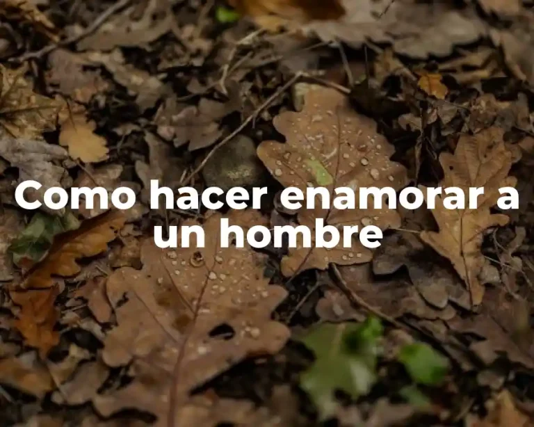 Como hacer enamorar a un hombre