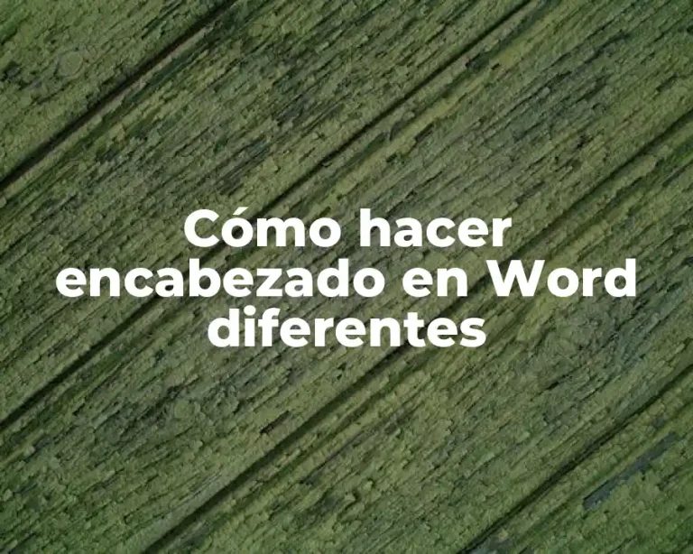 Cómo hacer encabezado en Word diferentes
