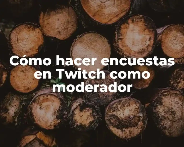 Cómo hacer encuestas en Twitch como moderador