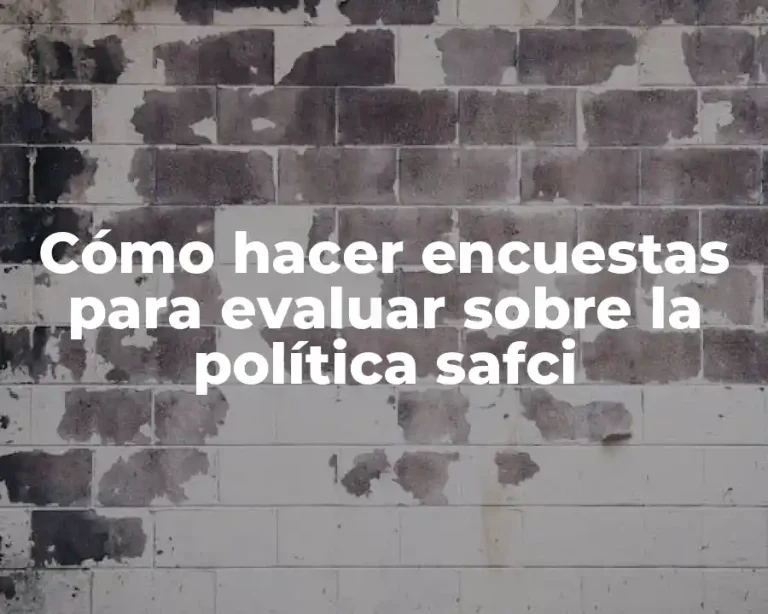 Cómo hacer encuestas para evaluar sobre la política safci