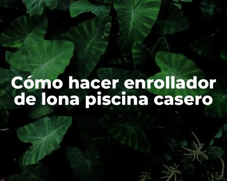 Cómo hacer enrollador de lona piscina casero