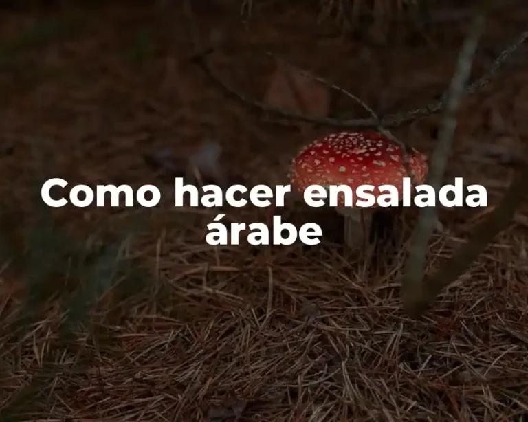 Como hacer ensalada árabe