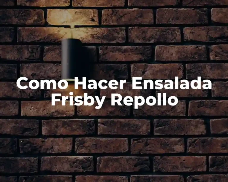 Como Hacer Ensalada Frisby Repollo