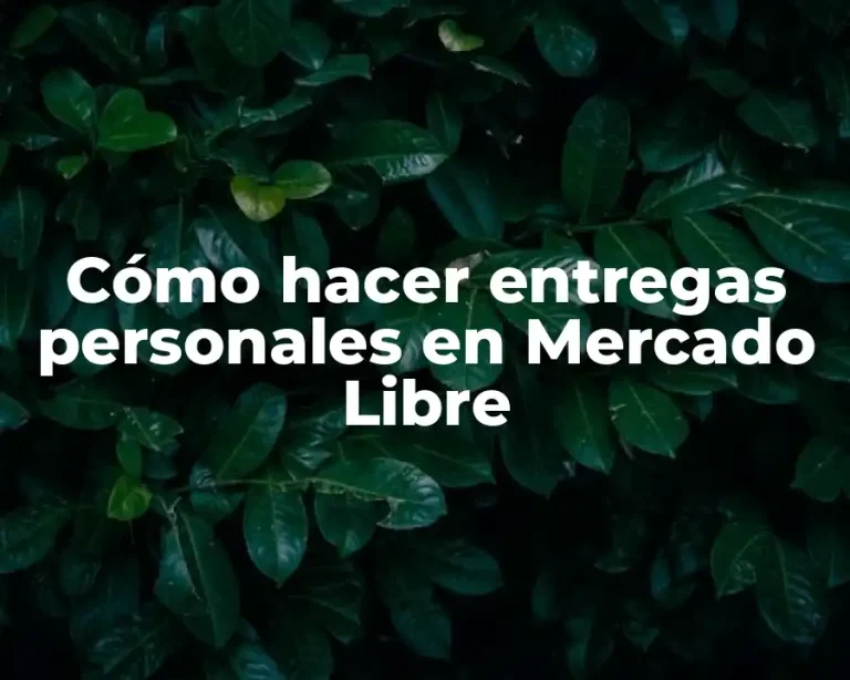 Cómo hacer entregas personales en Mercado Libre