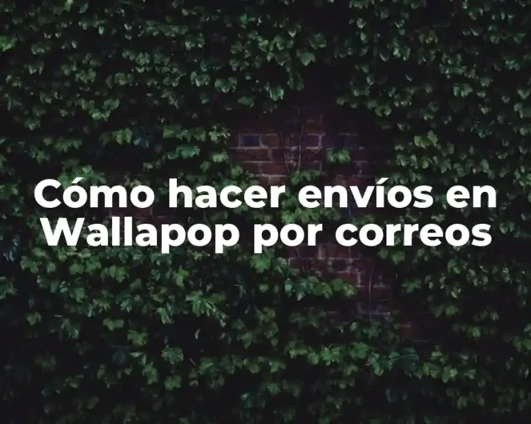 Cómo hacer envíos en Wallapop por correos