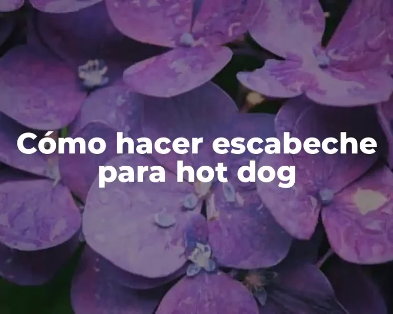 Cómo hacer escabeche para hot dog