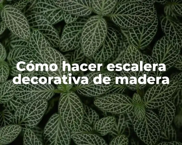 Cómo hacer escalera decorativa de madera