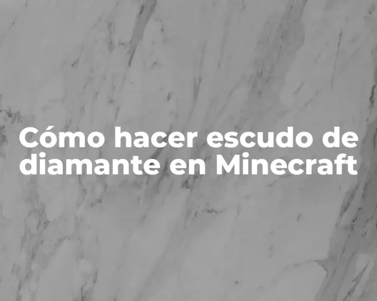Cómo hacer escudo de diamante en Minecraft