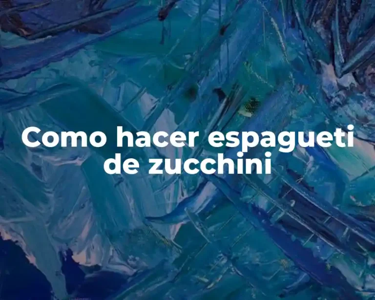 Como hacer espagueti de zucchini