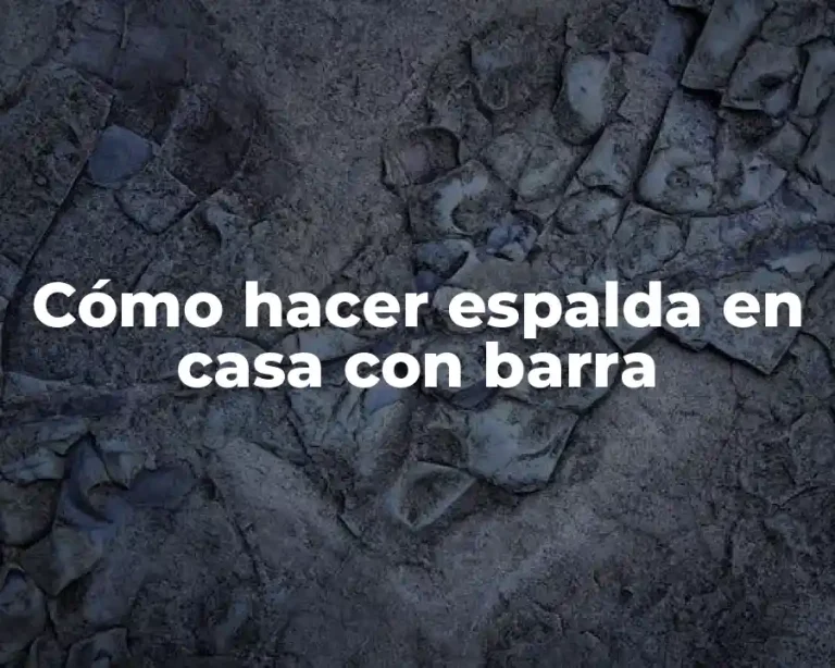 Cómo hacer espalda en casa con barra