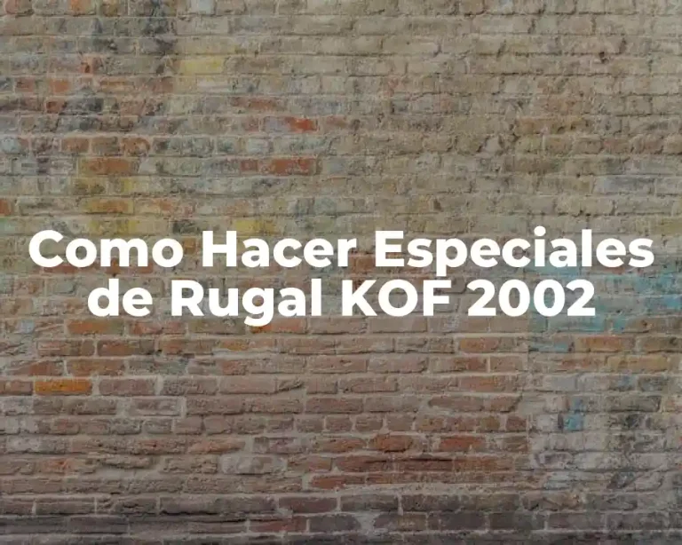 Como Hacer Especiales de Rugal KOF 2002