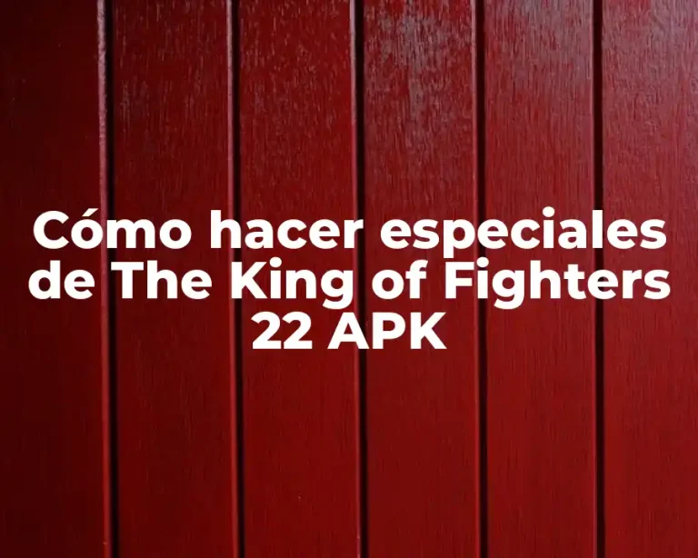 Cómo hacer especiales de The King of Fighters 22 APK