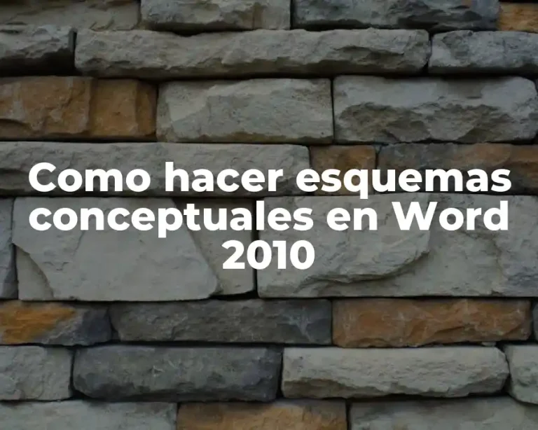 Como hacer esquemas conceptuales en Word 2010