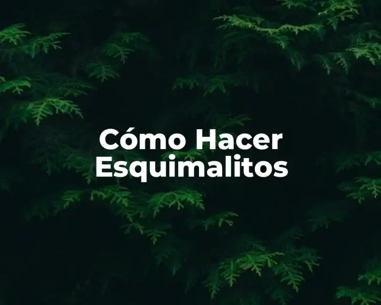Cómo Hacer Esquimalitos