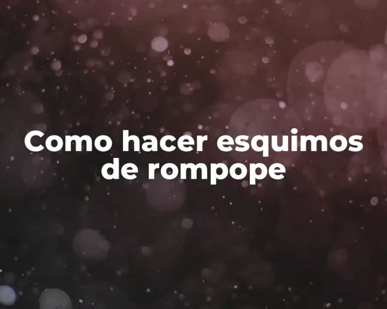 Como hacer esquimos de rompope