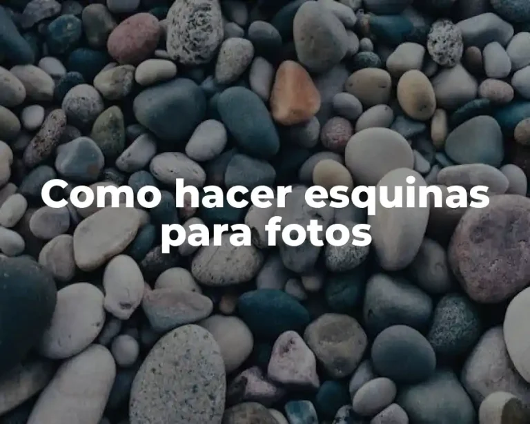Como hacer esquinas para fotos