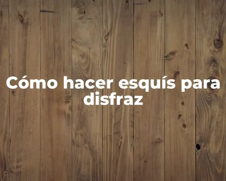 Cómo hacer esquís para disfraz