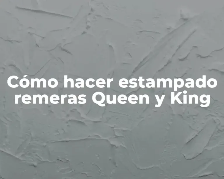 Cómo hacer estampado remeras Queen y King