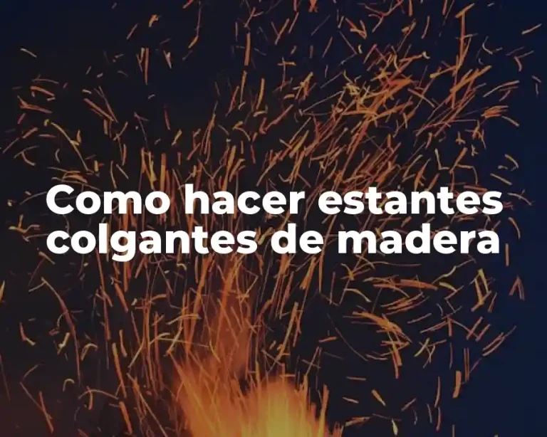 Como hacer estantes colgantes de madera