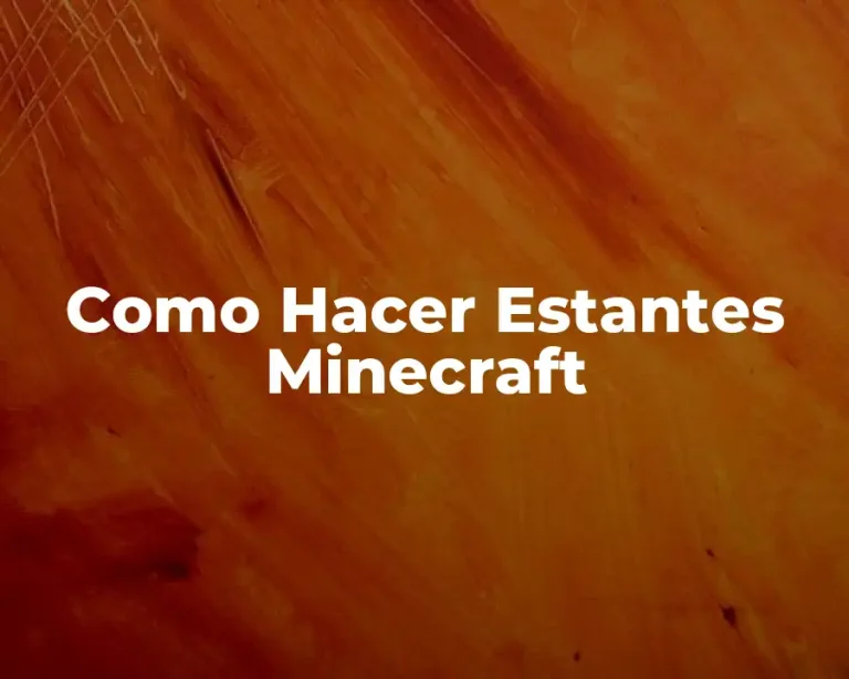 Como Hacer Estantes Minecraft