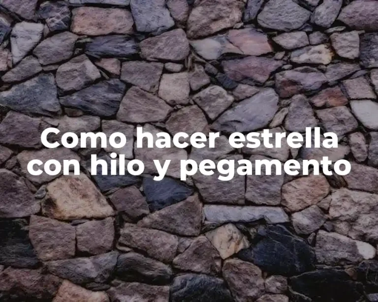 Como hacer estrella con hilo y pegamento