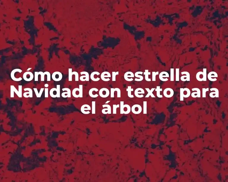 Cómo hacer estrella de Navidad con texto para el árbol