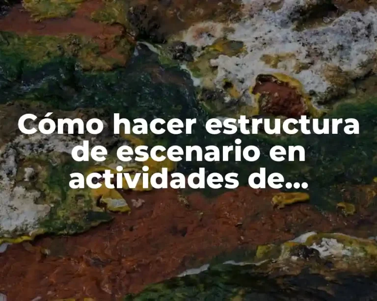 Cómo hacer estructura de escenario en actividades de enseñanza