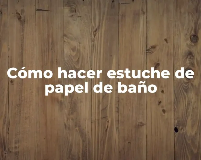 Cómo hacer estuche de papel de baño