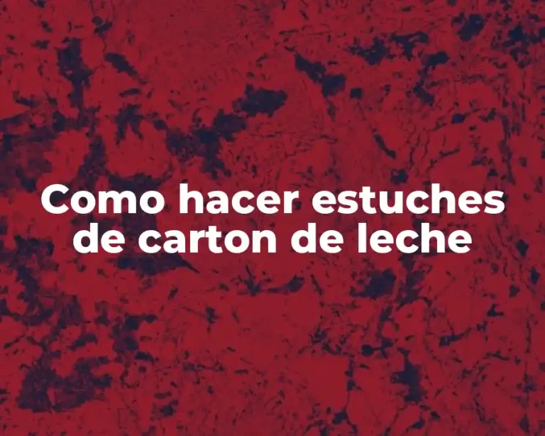 Como hacer estuches de carton de leche