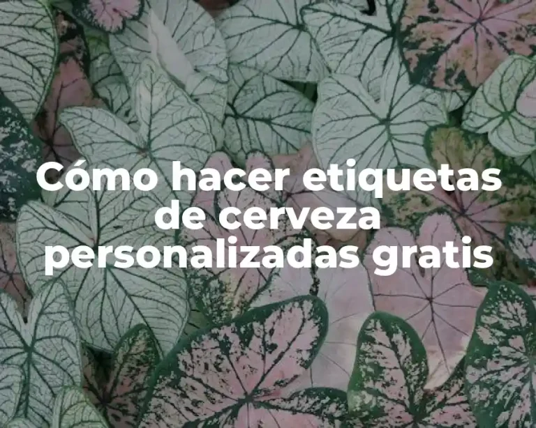 Cómo hacer etiquetas de cerveza personalizadas gratis