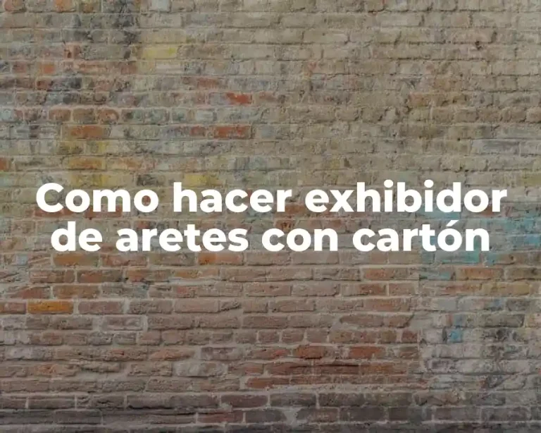 Como hacer exhibidor de aretes con cartón