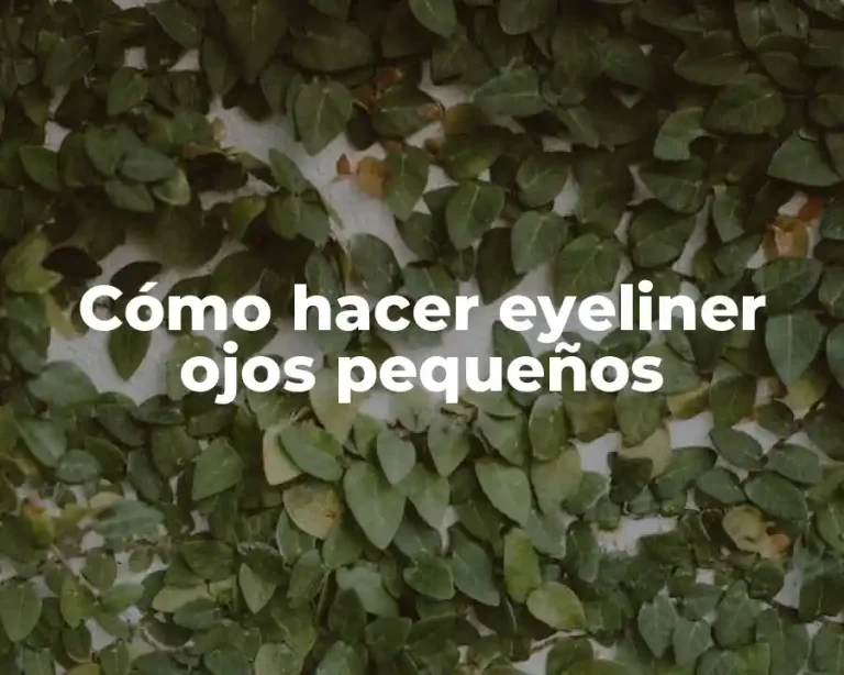 Cómo hacer eyeliner ojos pequeños