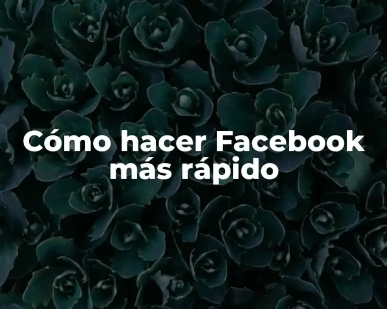 Cómo hacer Facebook más rápido