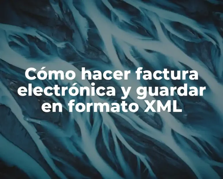 Cómo hacer factura electrónica y guardar en formato XML