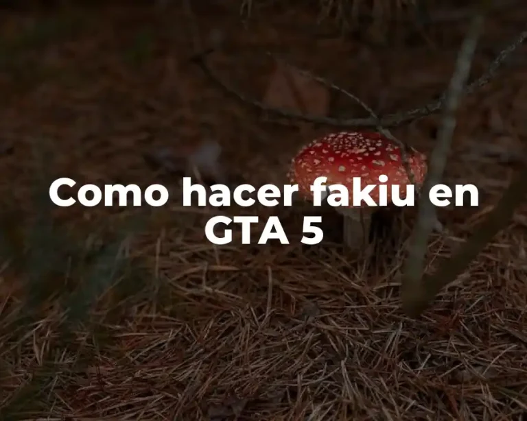 Como hacer fakiu en GTA 5