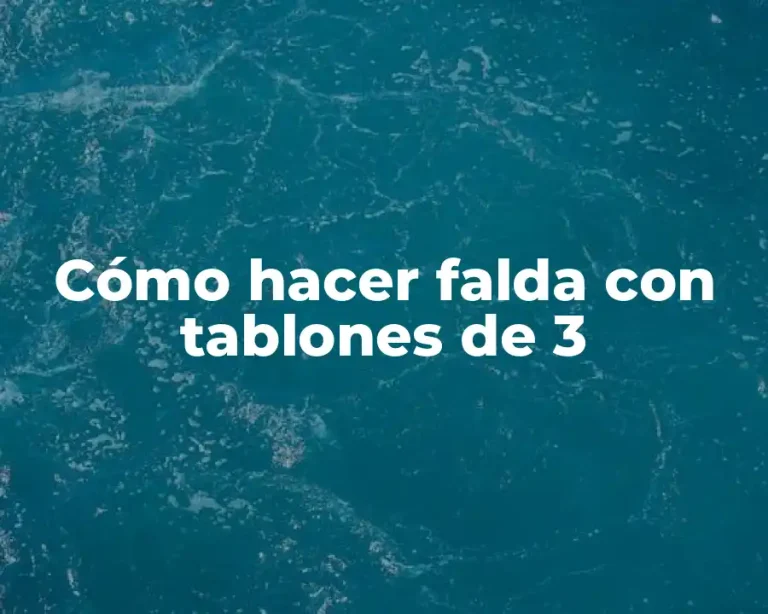 Cómo hacer falda con tablones de 3